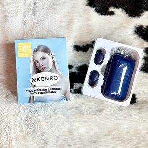 Kenro True Wireless Earbuds with Power Bank - Blue
